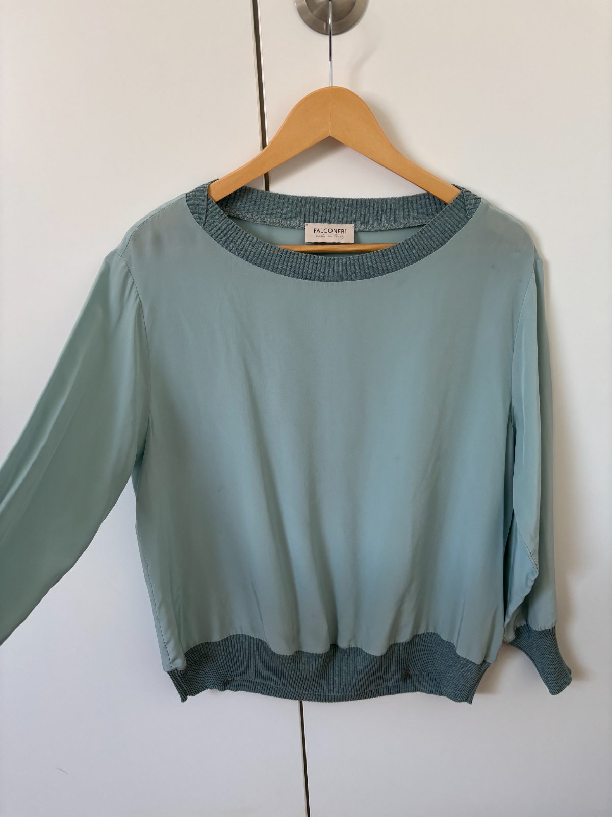 Turquoise Satin Shirt